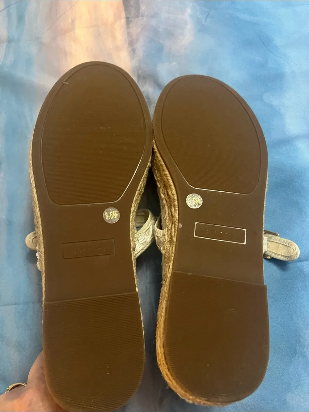 Copper Key Beige Crochet Espadrille Mary Jane Flats